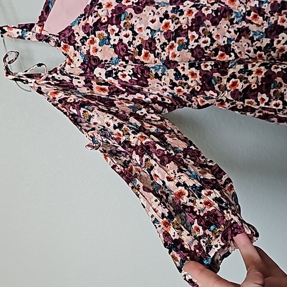 Torrid Romantic Cottagecore size 0 NWT floral gauze cold shoulder skater dress - Picture 4 of 9